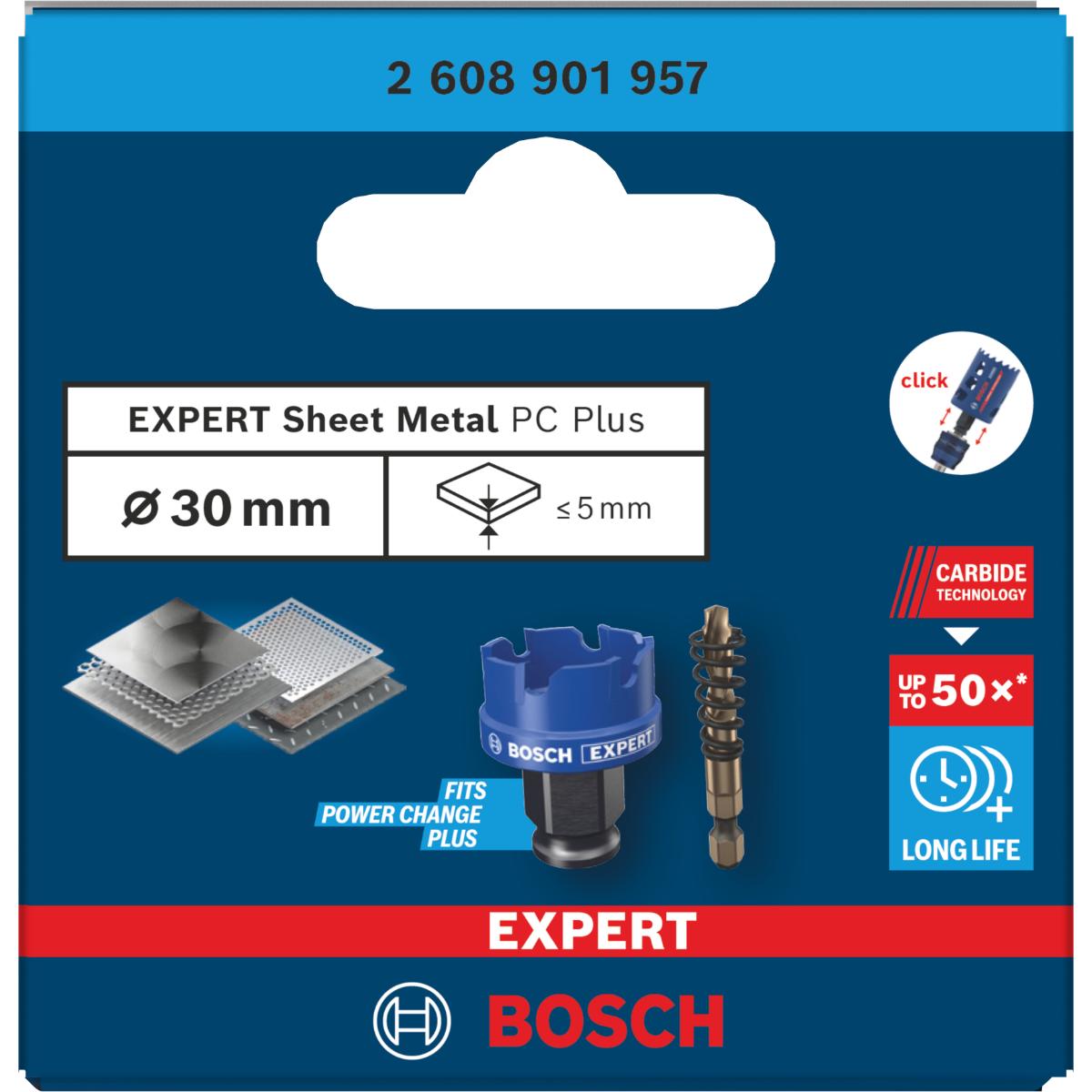 Bosch EXPERT Sheet Metal Power Change Plus Lochsäge, 30 x 5 mm