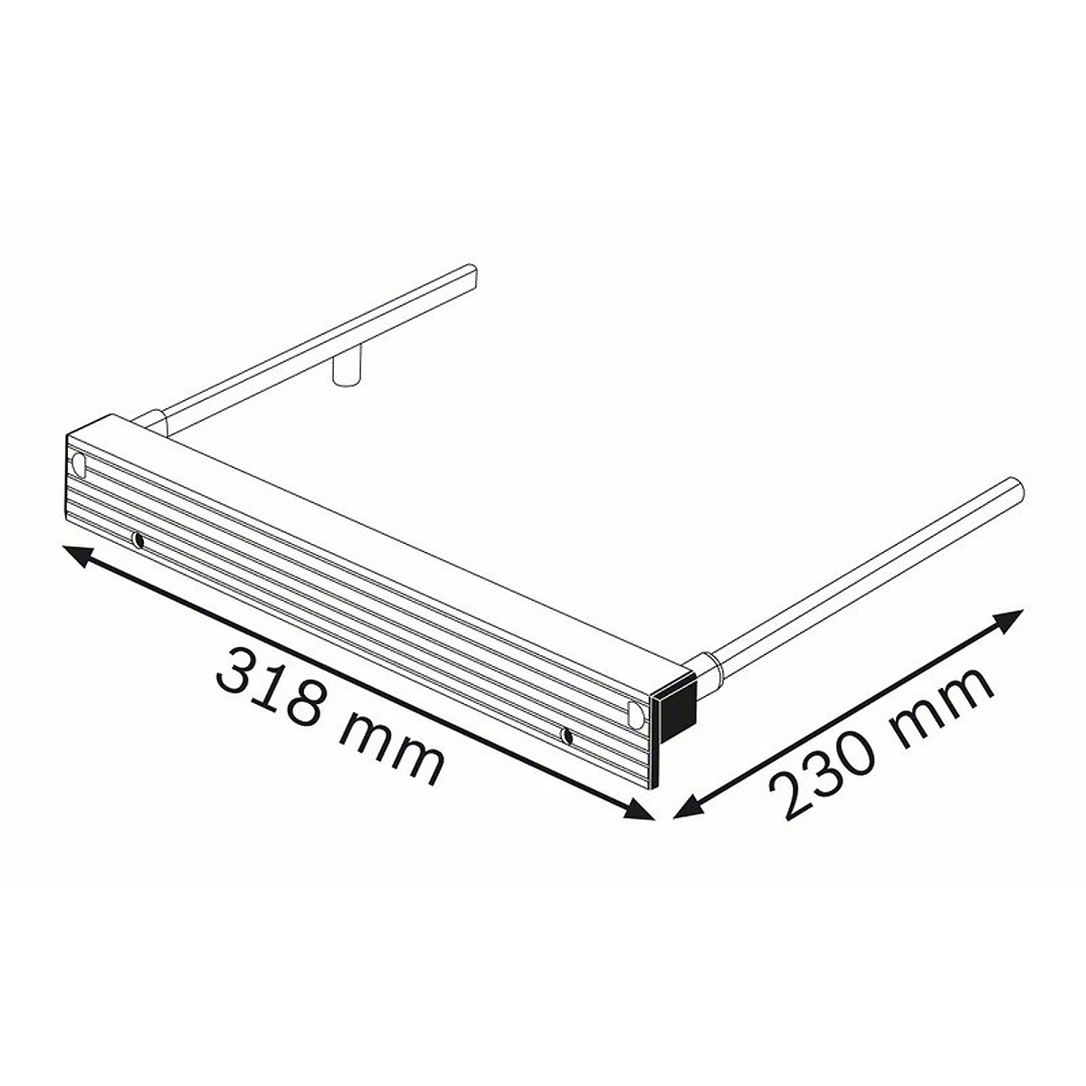 Bosch Systemzubehör Parallelanschlag für Bosch Professional Tauchsägen