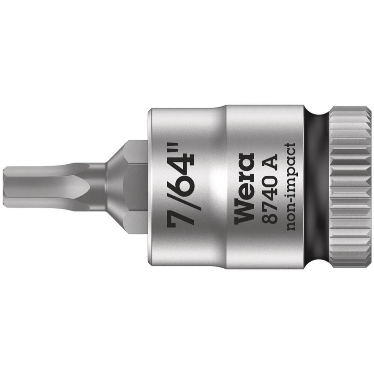 Wera 8740 A Zyklop Bitnuss mit 1/4"-Antrieb, für Innensechskantschrauben, zöllig