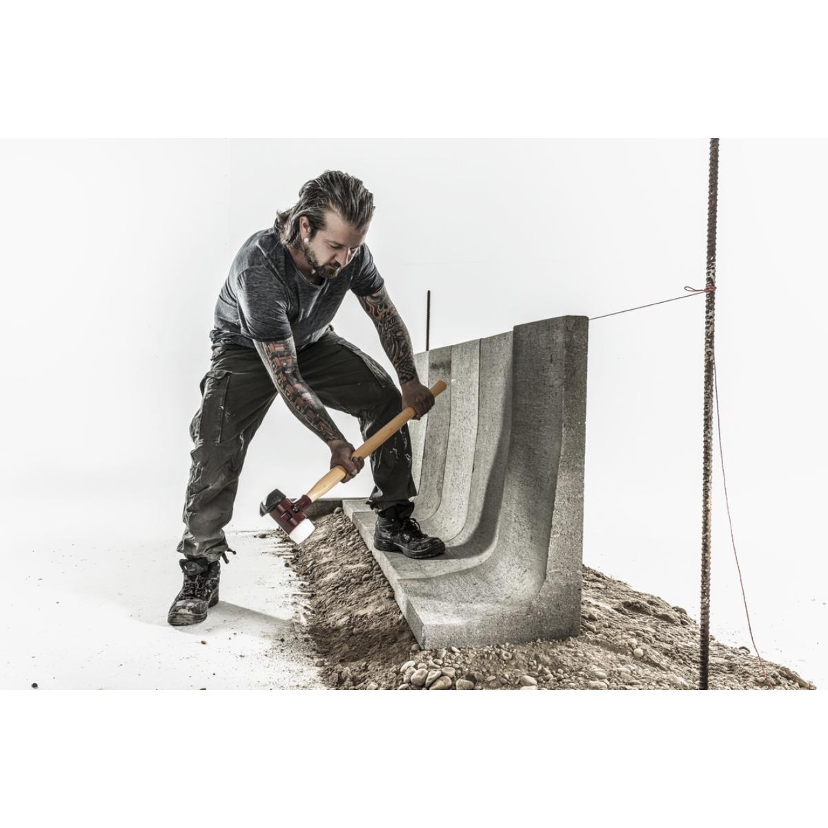HALDER SIMPLEX - Vorschlaghammer mit TE-Gehäuse und Holzstiel, Gummikomposition mit Standfuss