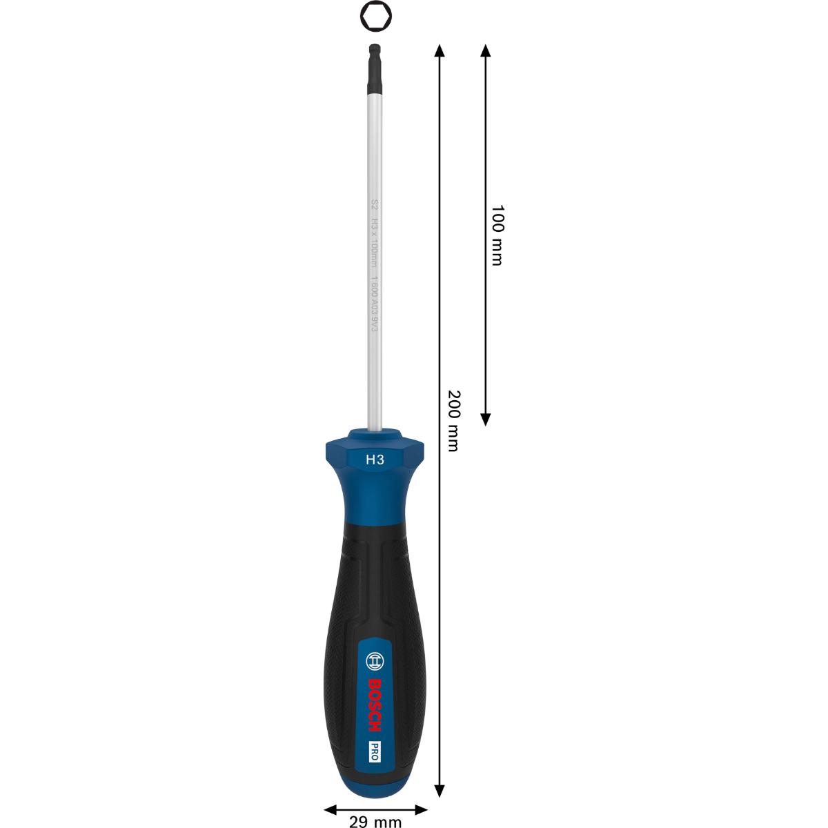 Bosch PRO Schraubendreher H3 x 100 mm