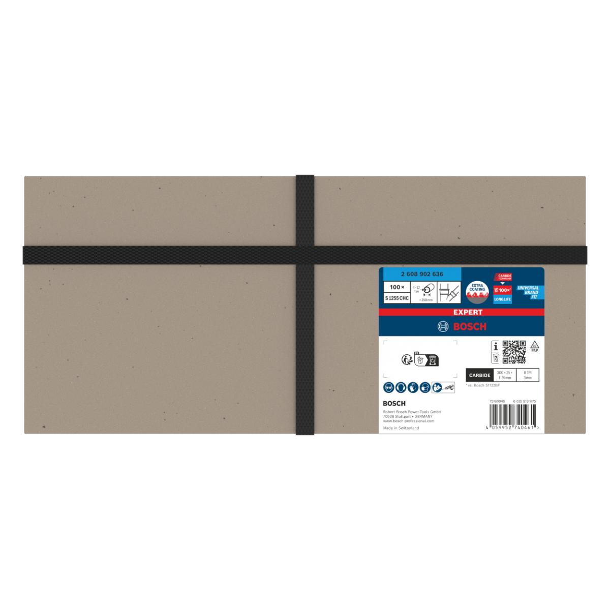 Bosch EXPERT Thick Tough Metal S 1255 CHC Säbelsägeblatt, 100 Stück