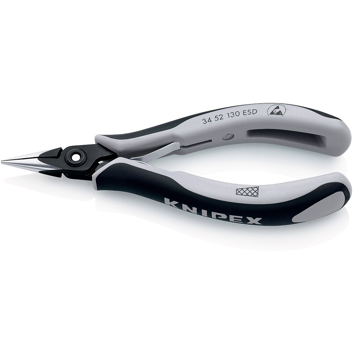 KNIPEX Präzisions-Elektronikzange ESD, flachrund