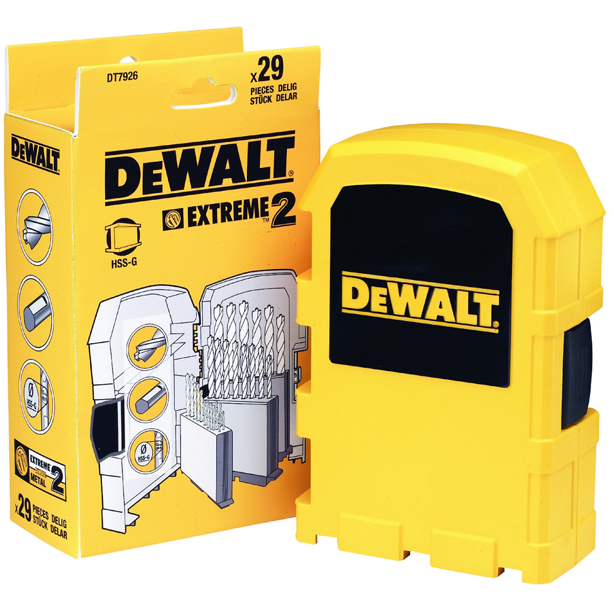 DEWALT Metallbohrer-Set HSS-G 29-tlg.
