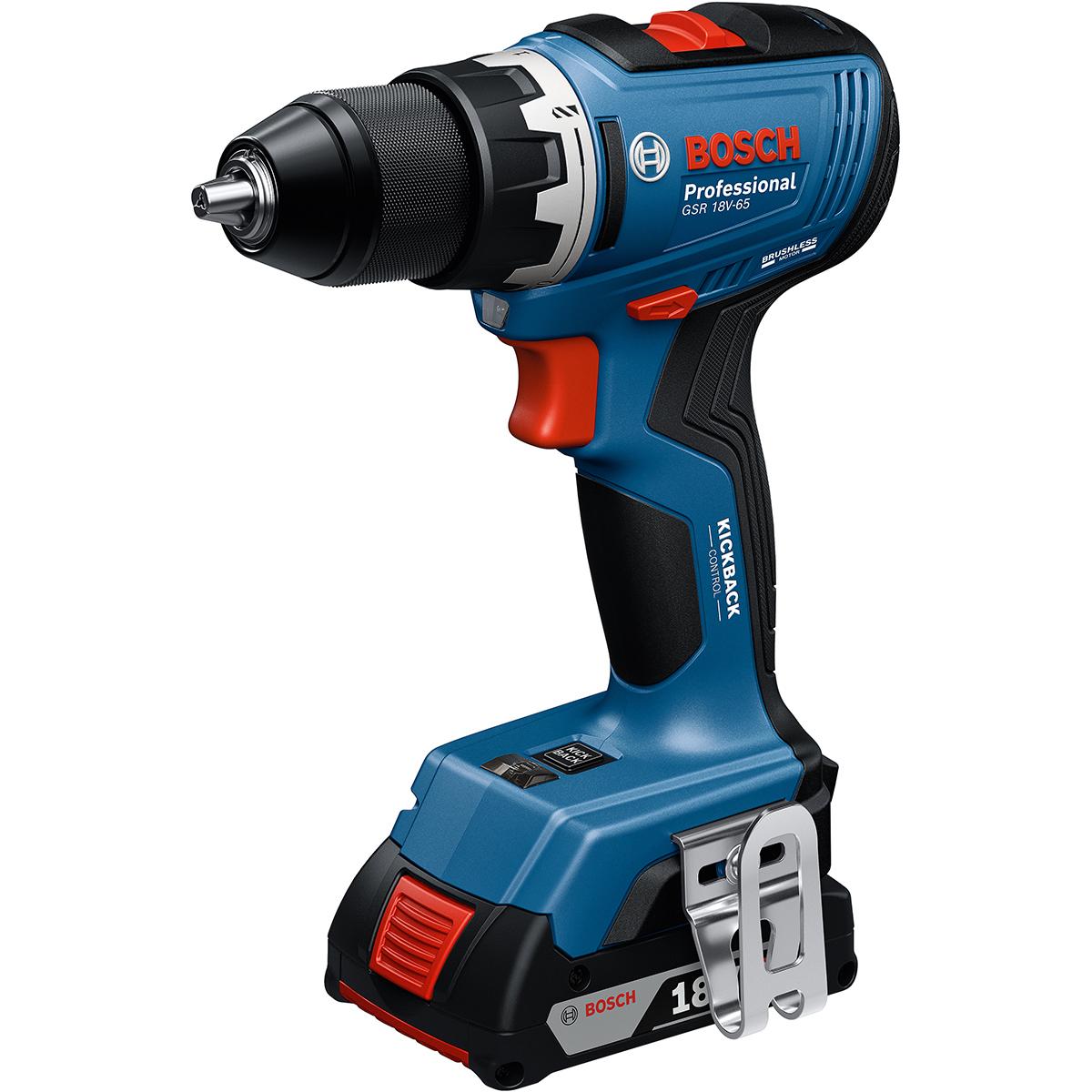 Bosch Akku-Bohrschrauber GSR 18V-65, 2 x Akku ProCORE18V 4.0Ah, L-BOXX-Koffer