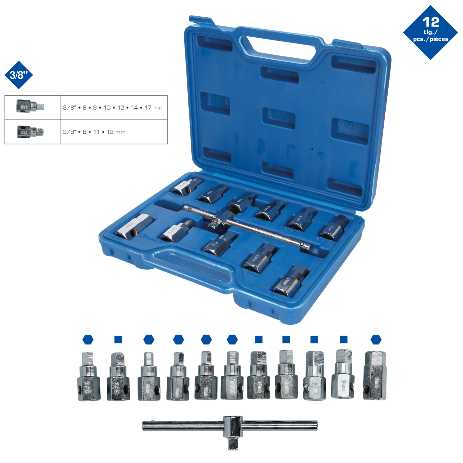 Brilliant Tools Öldienst-Stecknuss-Satz, 12-tlg - BT711150