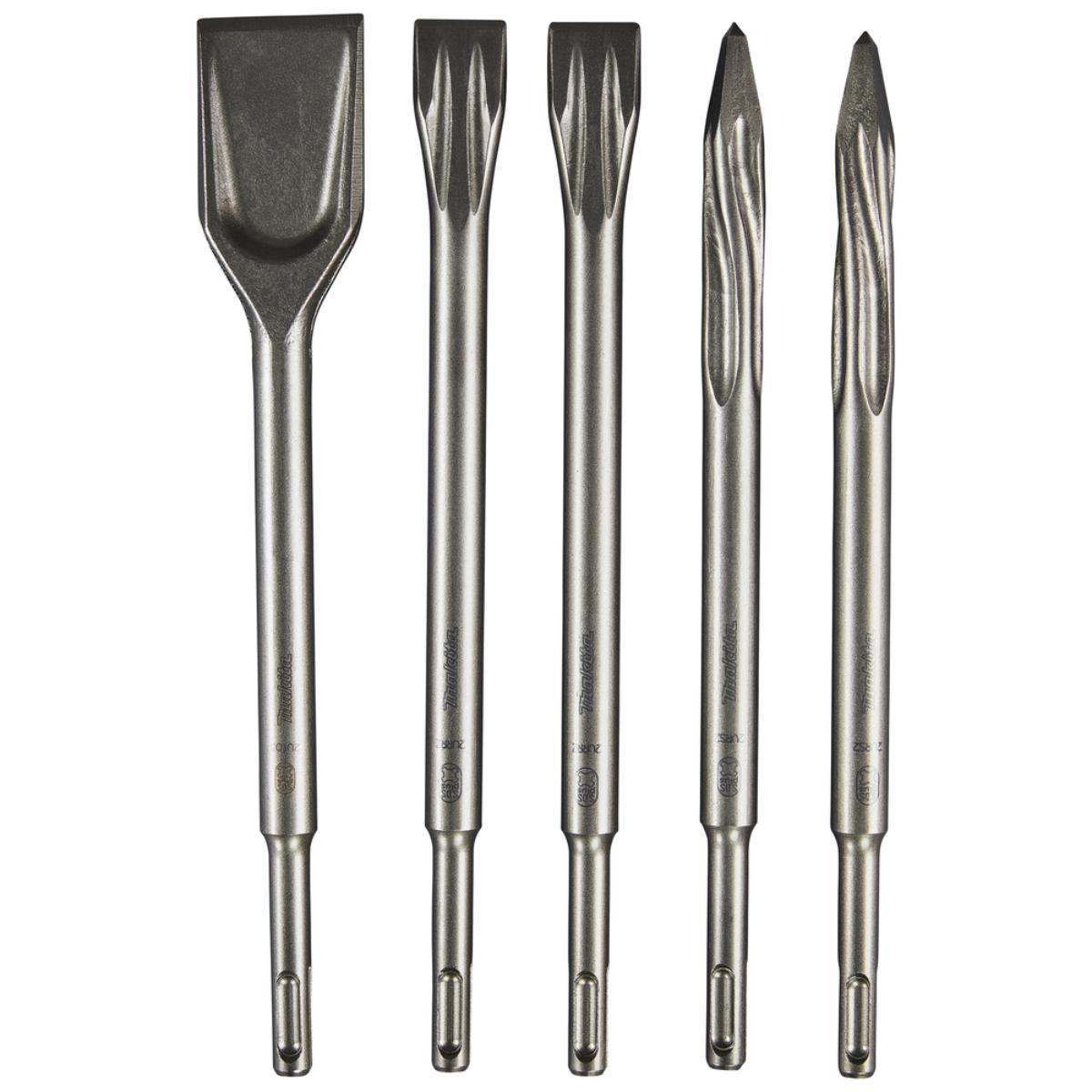 Makita SDS-PLUS Meißel-Sortiment 5 Stück - Longlife - SDS-PLUS - E-13188