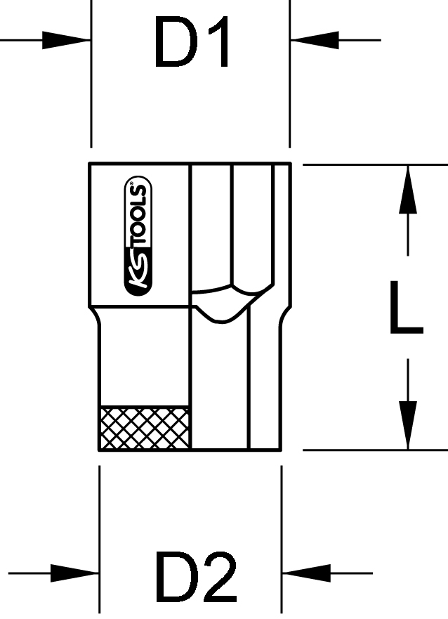 KS Tools BRONZEplus 3-kant-Steckschlüsseleinsatz 1/2"