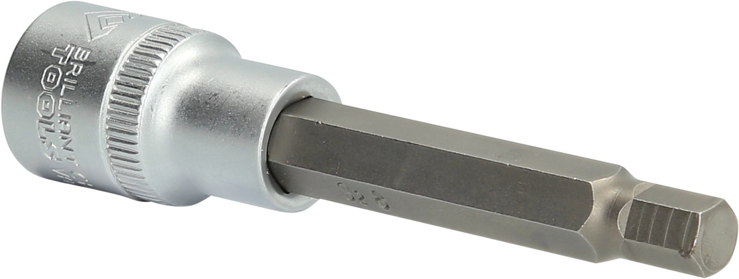 Brilliant Tools 1/2" Innensechskant Bit-Stecknuss, 100 mm lang
