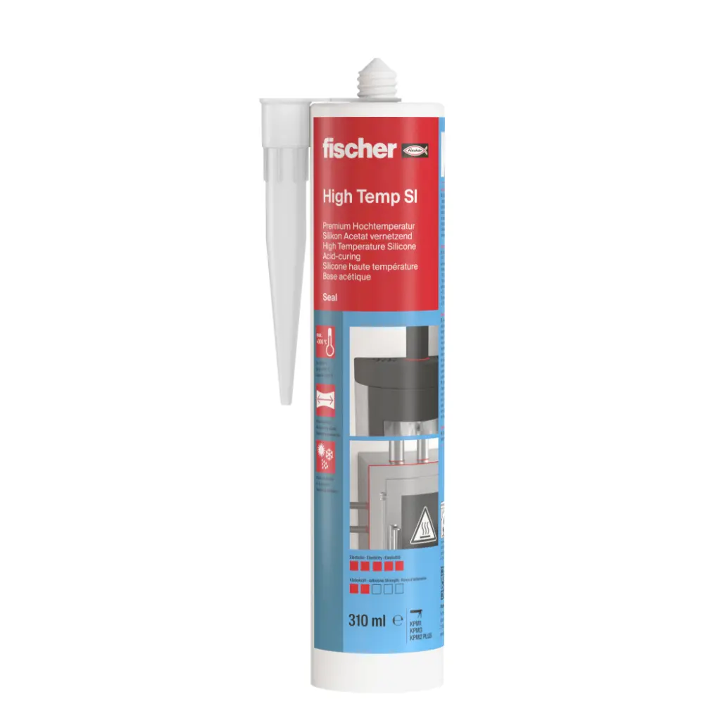 Fischer Hochtemperatursilikon High Temp SI (DHS) rot 310 ml