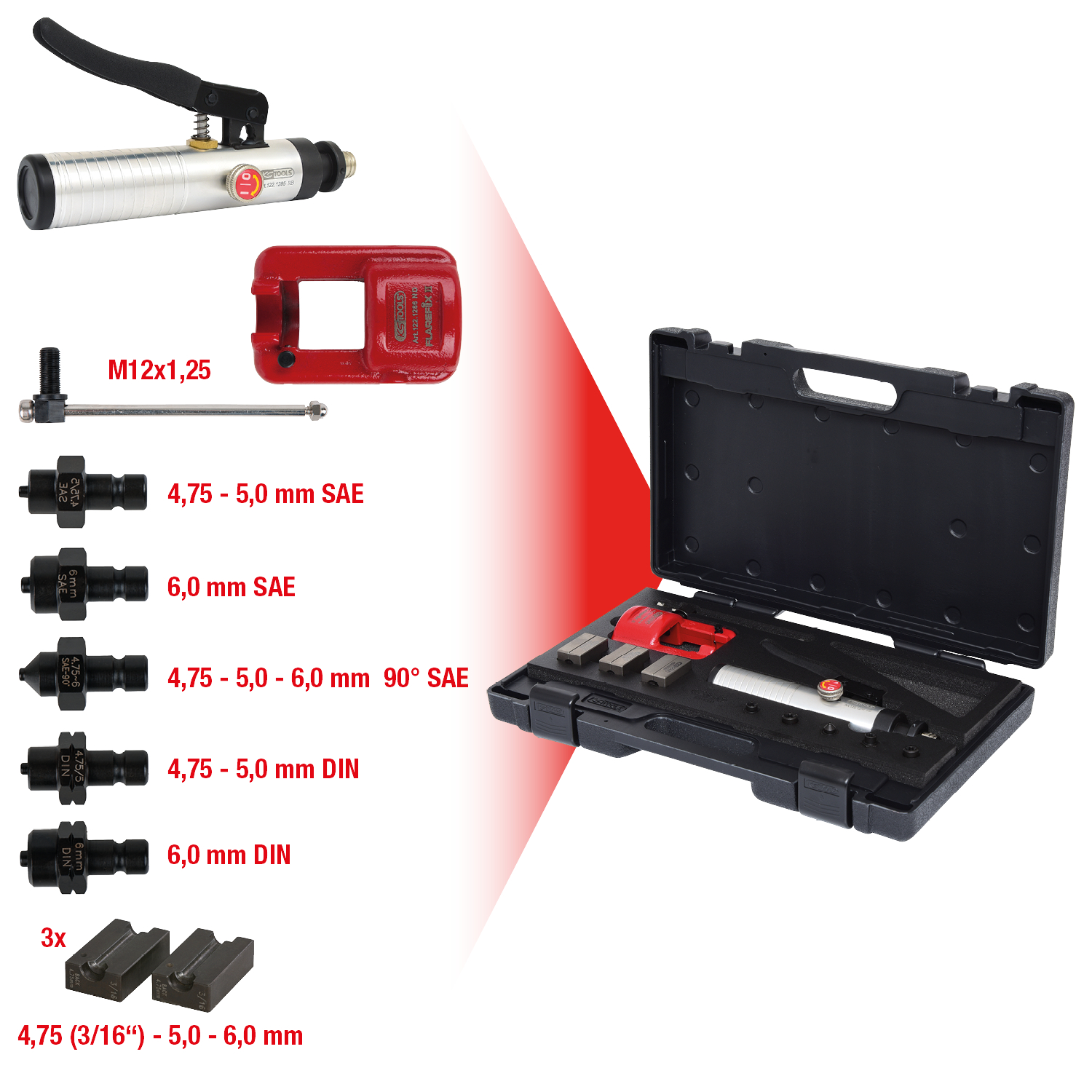 KS Tools Universal-Bördelgerät-Satz, 11-tlgFlarefix II