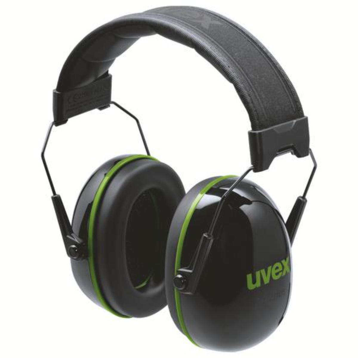 uvex K10 Kapselgehörschutz schwarz/ grün SNR 30 dB