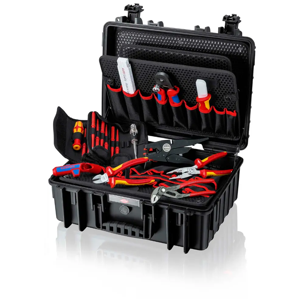 KNIPEX Werkzeugkoffer Robust23 Elektro 25-teilig 370 mm