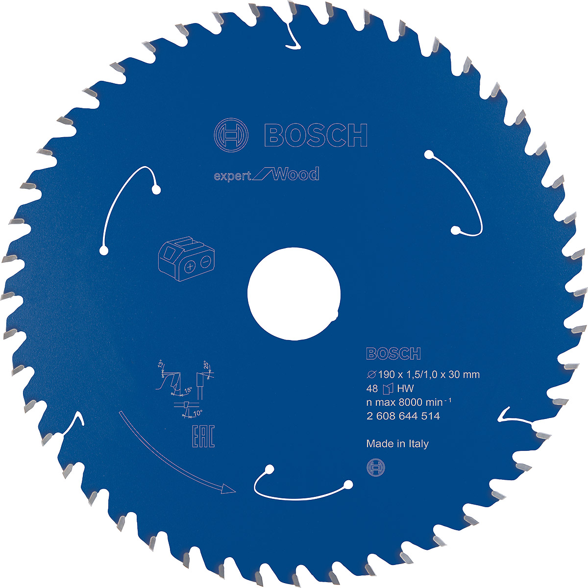 Bosch Akku-Kreissägeblatt Expert for Wood ø 190 mm