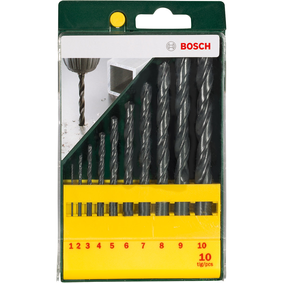 Bosch Metallbohrer-Set HSS-R, 10-teilig, 1 - 10 mm