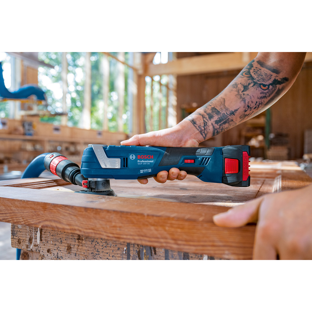 Bosch Akku-Multi-Cutter GOP 18V-34, Starlock Tauchsägeblätter+diverses Zubehör, L-BOXX