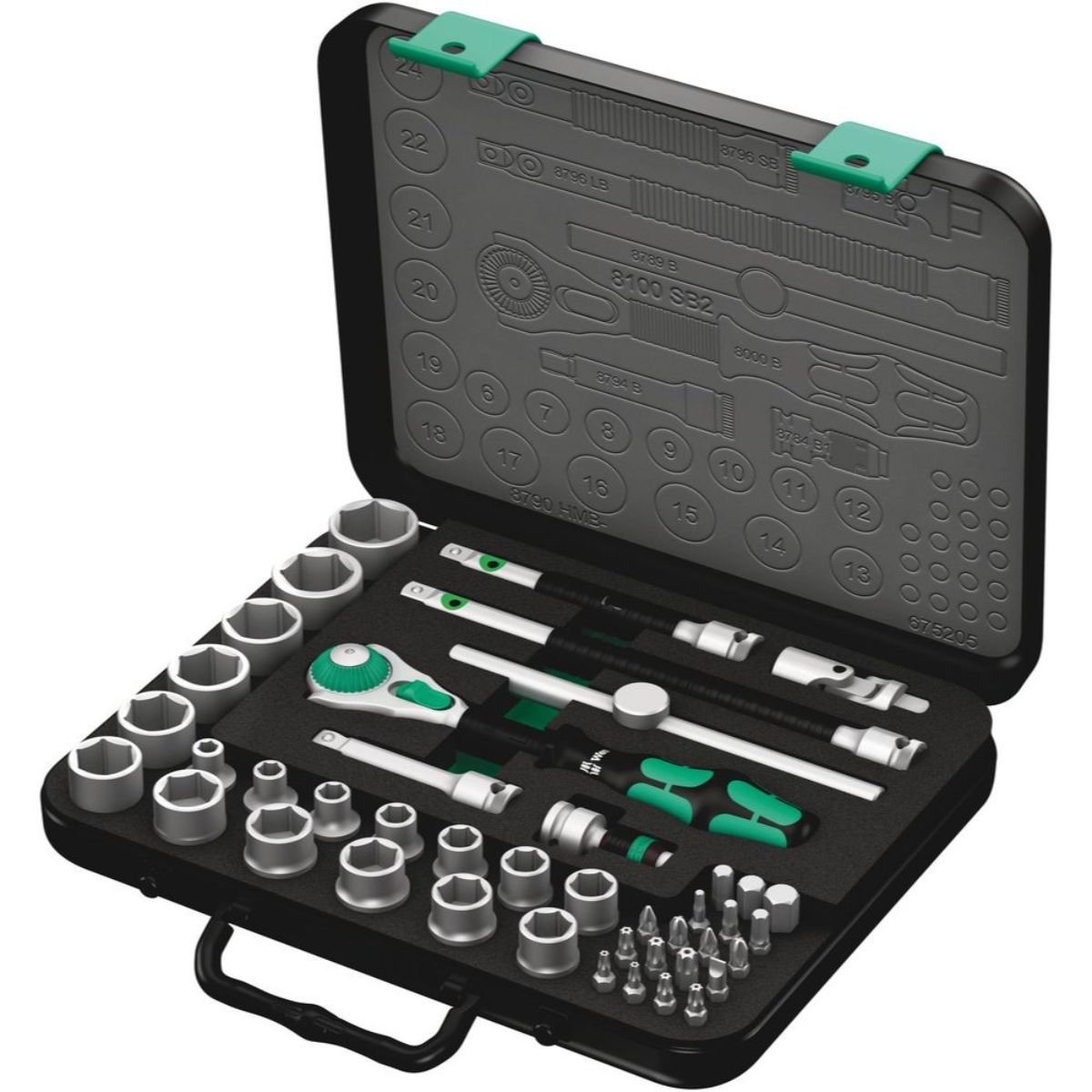 Wera 8100 SB 2 Zyklop Speed-Knarrensatz, 3/8"-Antrieb, metrisch, 43-teilig