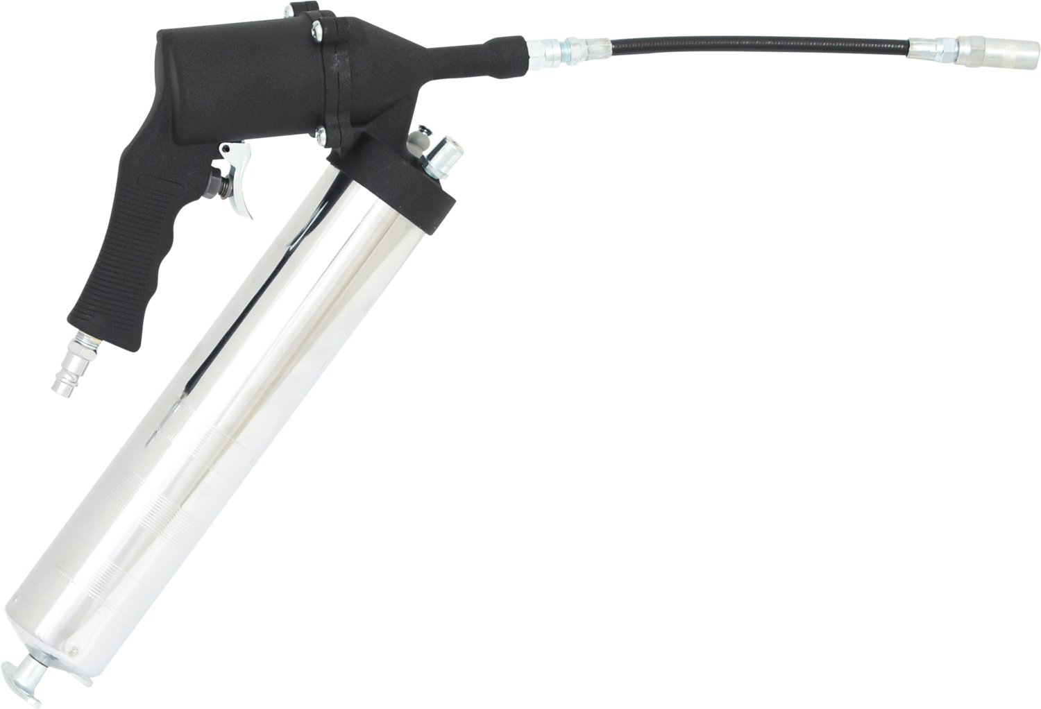 KS Tools Druckluft-Fettpresse mit flexiblem Schlauch und Düse