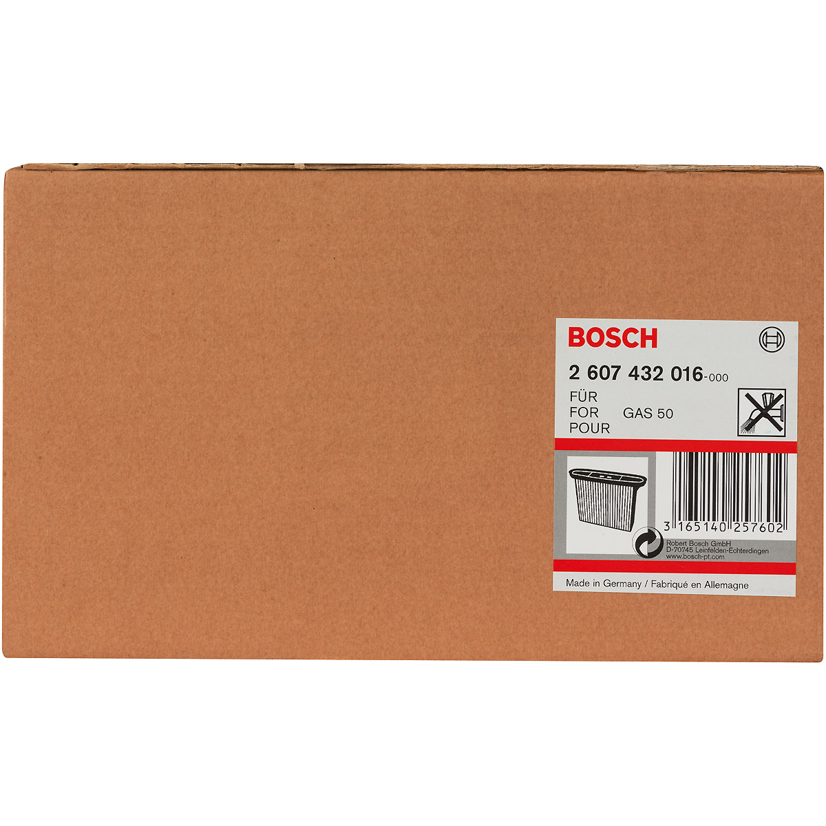 Bosch Zellulose-Faltenfilter, 4300 cm², 257 x 69 x 187 mm