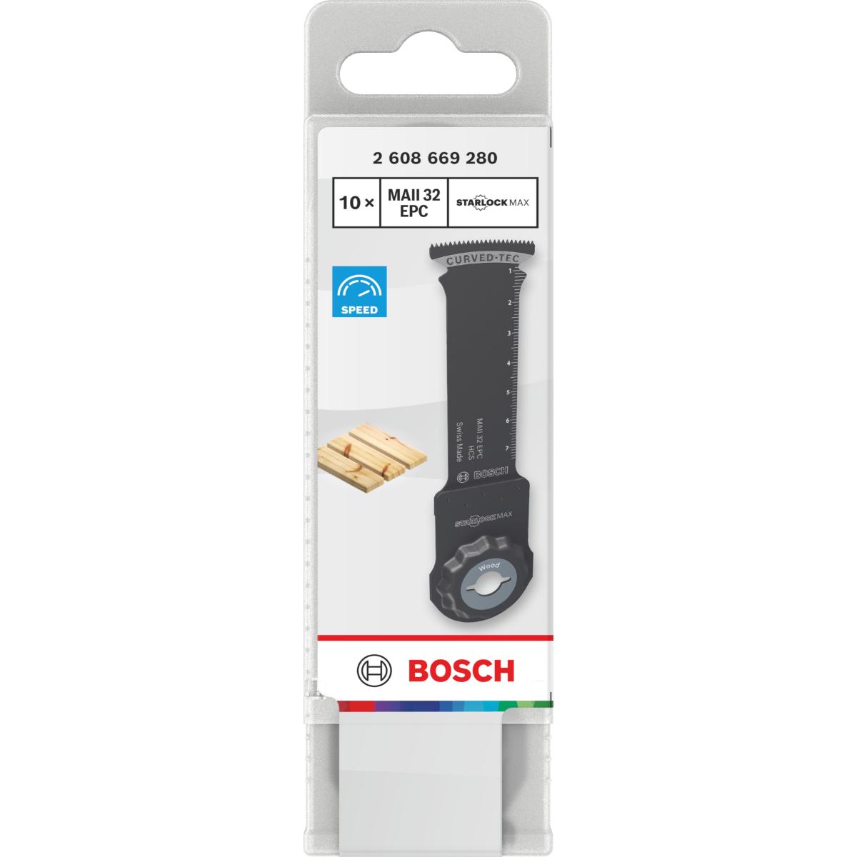 Bosch MAII 32 EPC Holz Tauchsägeblatt, Starlock, 32 x 80 mm, 10-Stück