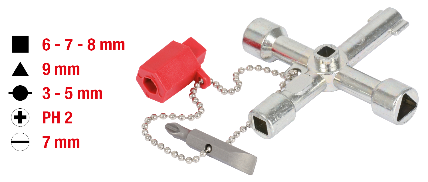 KS Tools Universal-Schaltschrankschlüssel, 71mm