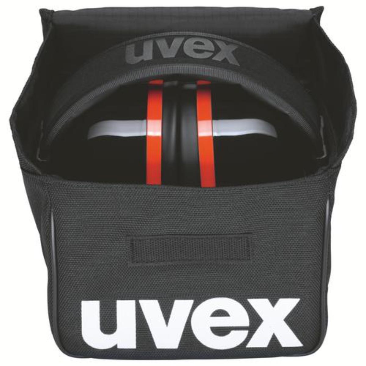 uvex K30 Kapselgehörschutz schwarz/ rot SNR 36 dB