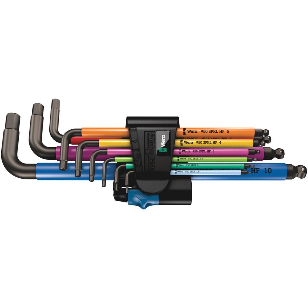 Wera 950/9 Hex-Plus Multicolour HF 1 Winkelschlüsselsatz metrisch, BlackLaser + Haltefunktion 9-tlg