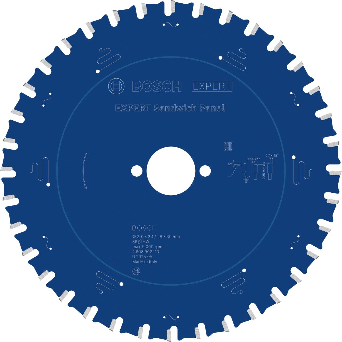 Bosch EXPERT Steel Kreissägeblatt, 210x30 mm,Z36