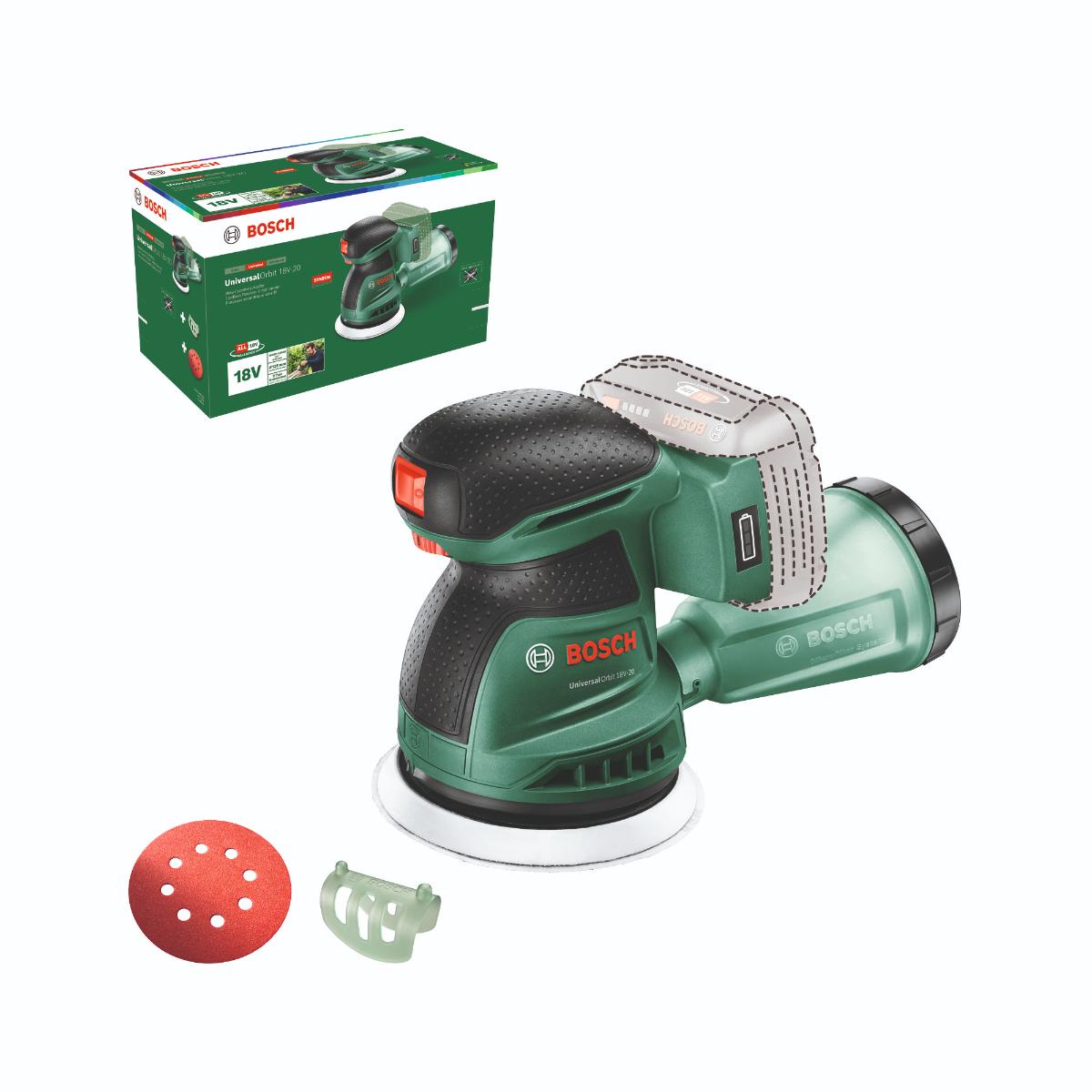Bosch Akku-Exzenterschleifer UniversalOrbit 18V-20 - Solo