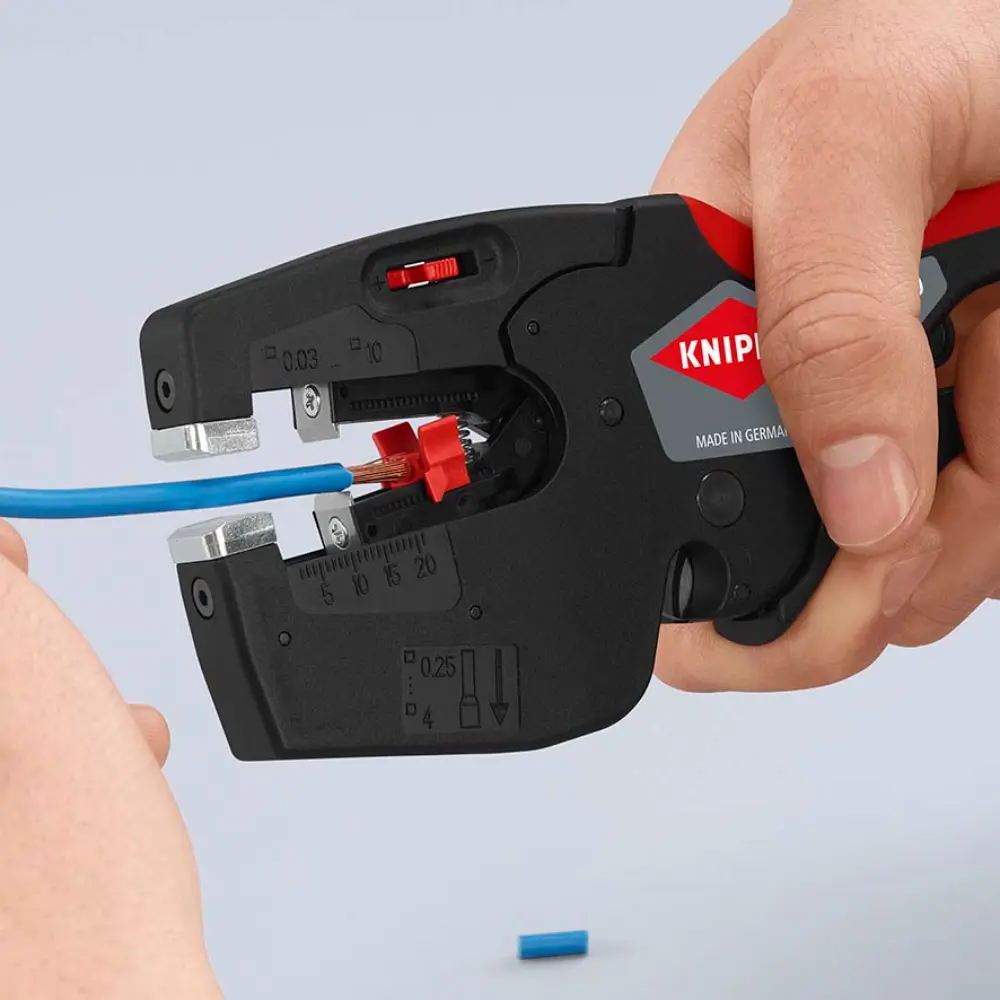 KNIPEX NexStrip Elektriker-Multiwerkzeug mit rutschhemmenden Kunststoff-Hüllen 190 mm