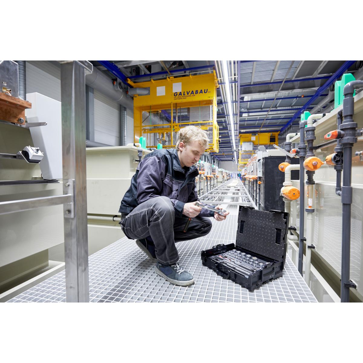 Wiha Steckschlüssel- und Bit Set 1/4 zoll und 1/2 zoll 60-teilges Set mit L-Boxx