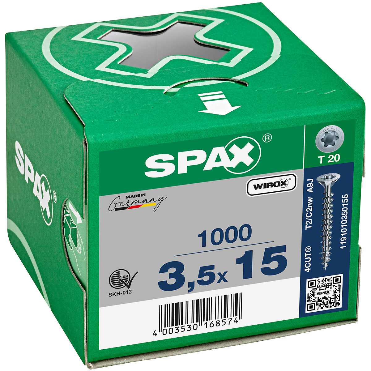 SPAX Senkmultikopf T-Star Plus T20 Vollgewinde WIROX, 1000 Stück