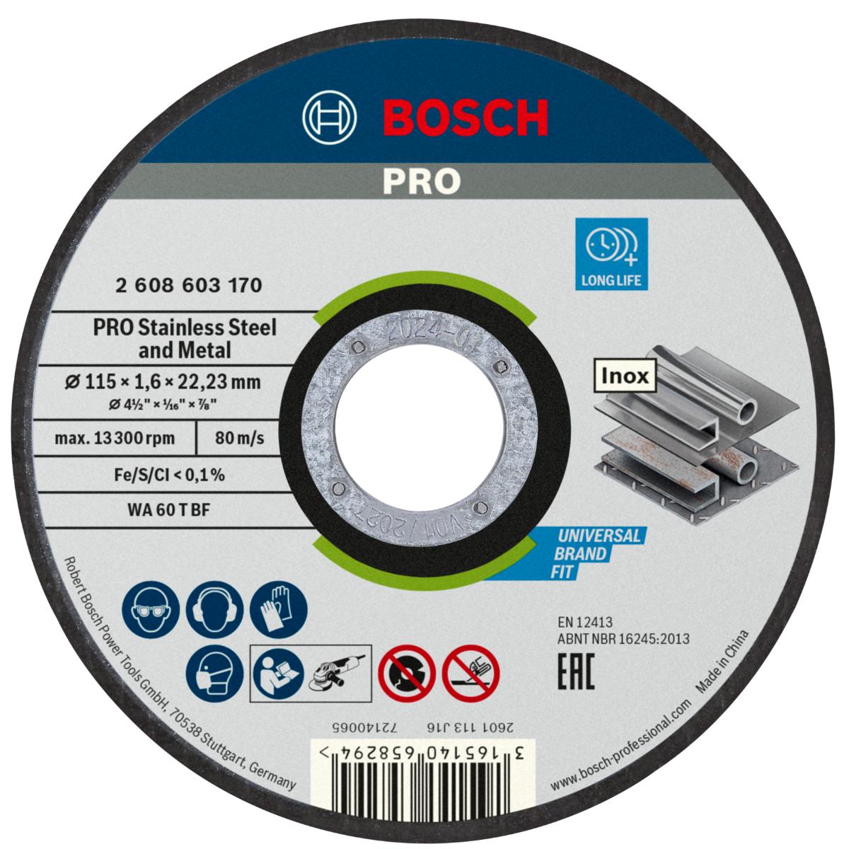 Bosch PRO Trennscheibe gerade Standard for Inox WA 60 T BF