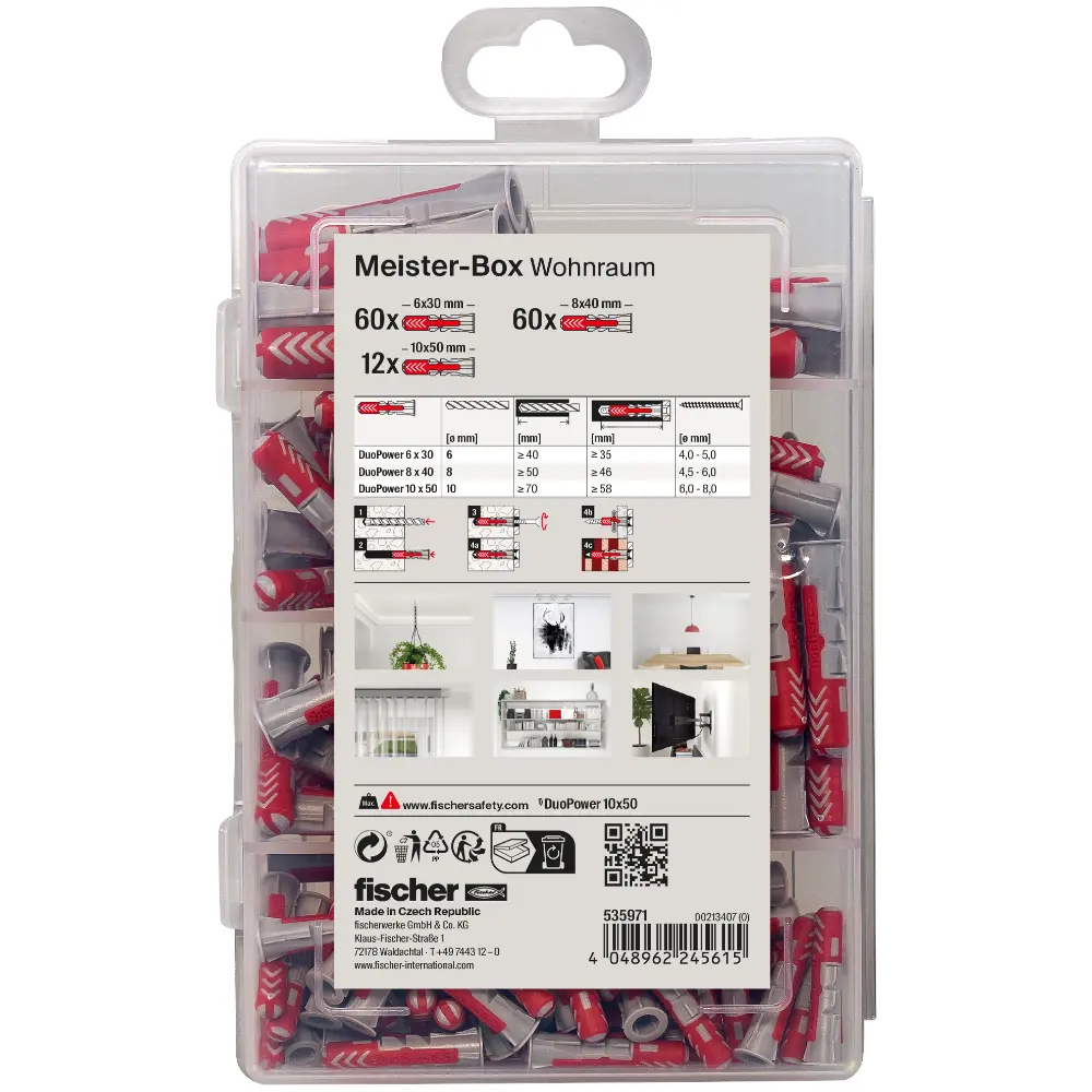 Fischer Dübelsortiment Meister-Box Wohnraum (132 Teile)