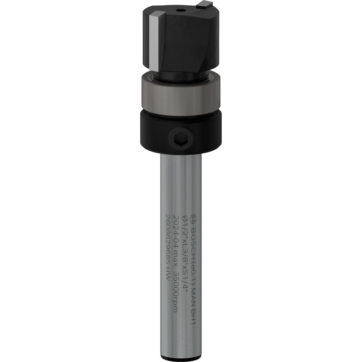 Bosch PRO Bündigfräser, obenliegendes Führungskugellager, Ø 1/2 x L 3/8, Schaft 1/4