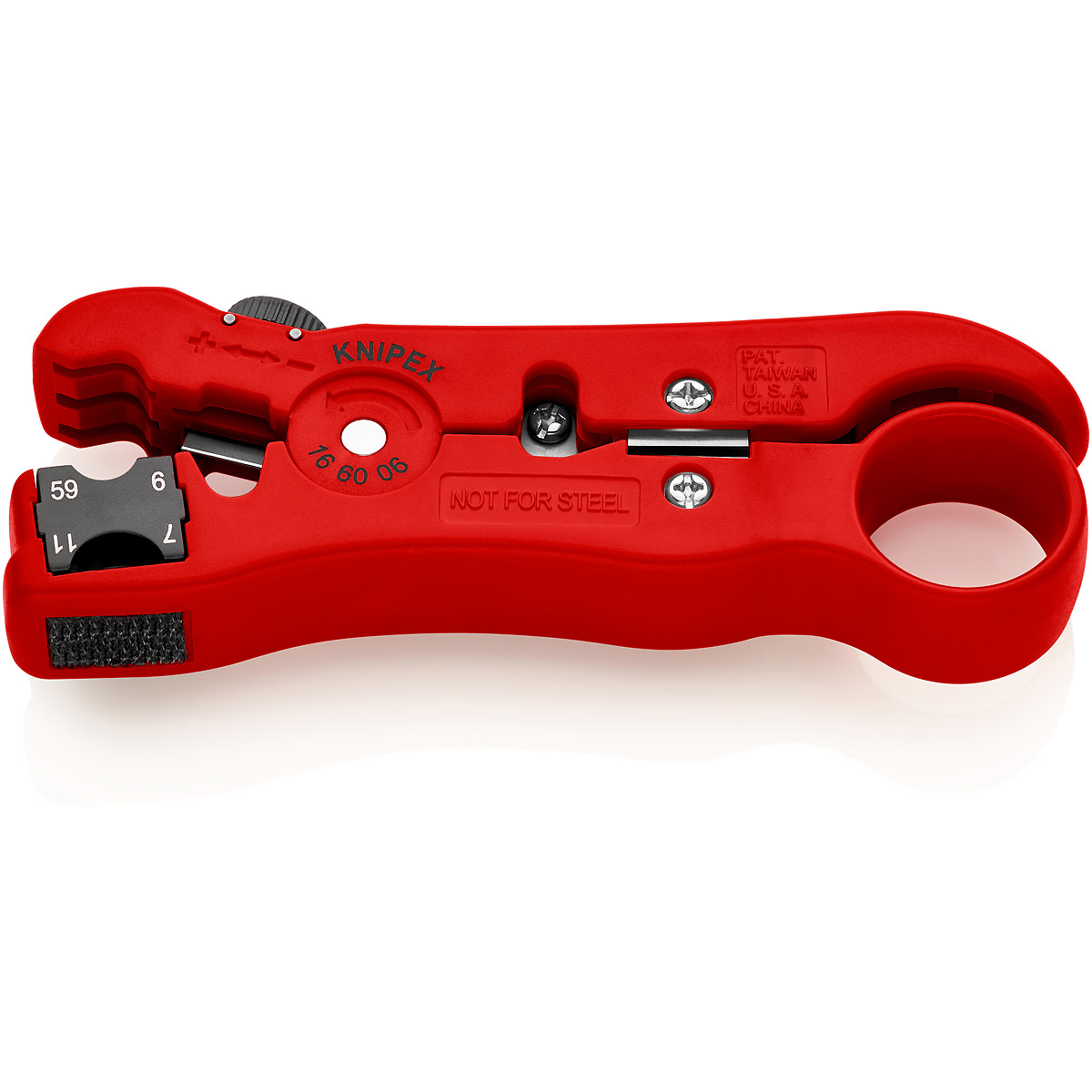 KNIPEX Abisolierwerkzeug für Koaxial- und Datenkabel 125 mm