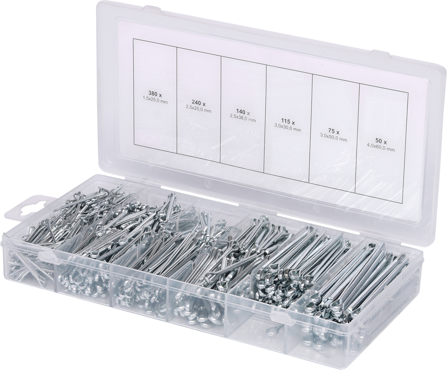 KS Tools Sortiment Splinte, 1000-tlg