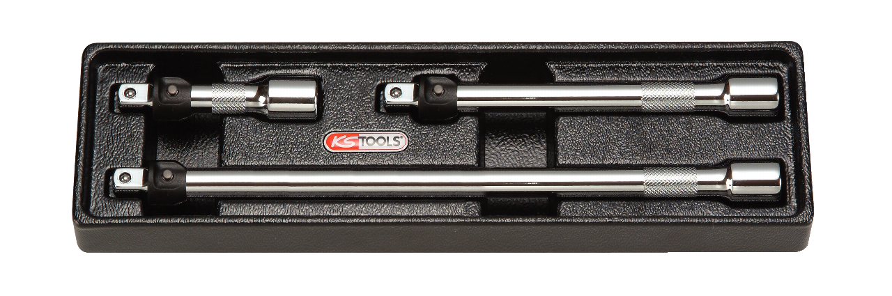 KS Tools 3/8" CHROMEplus Verlängerungs-Satz mit Verriegelung, 3-tlg