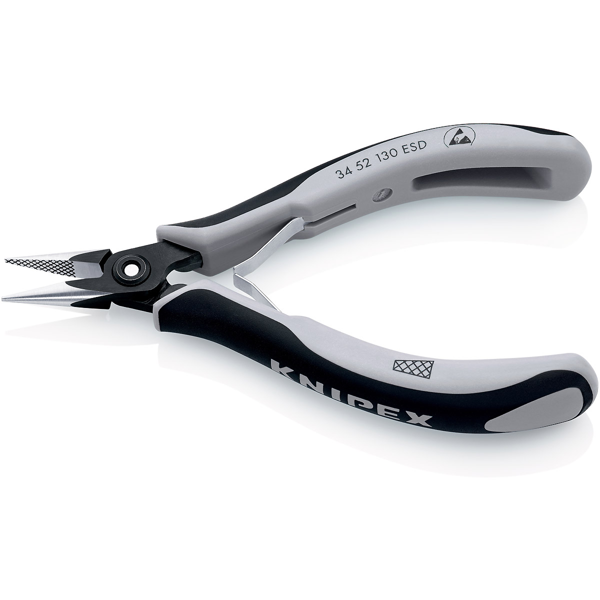 KNIPEX Präzisions-Elektronikzange ESD, flachrund