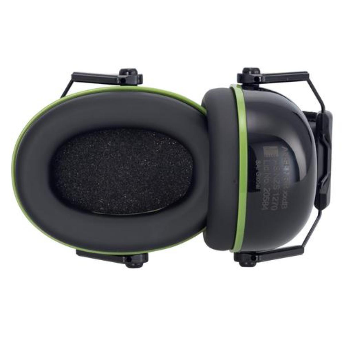 uvex K10 Kapselgehörschutz schwarz/ grün SNR 30 dB