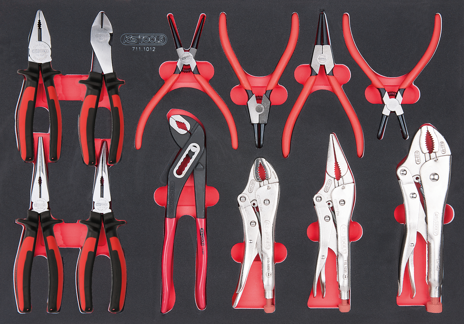 KS Tools SCS Zangen-Satz, 12-tlg in 1-1 Systemeinlage