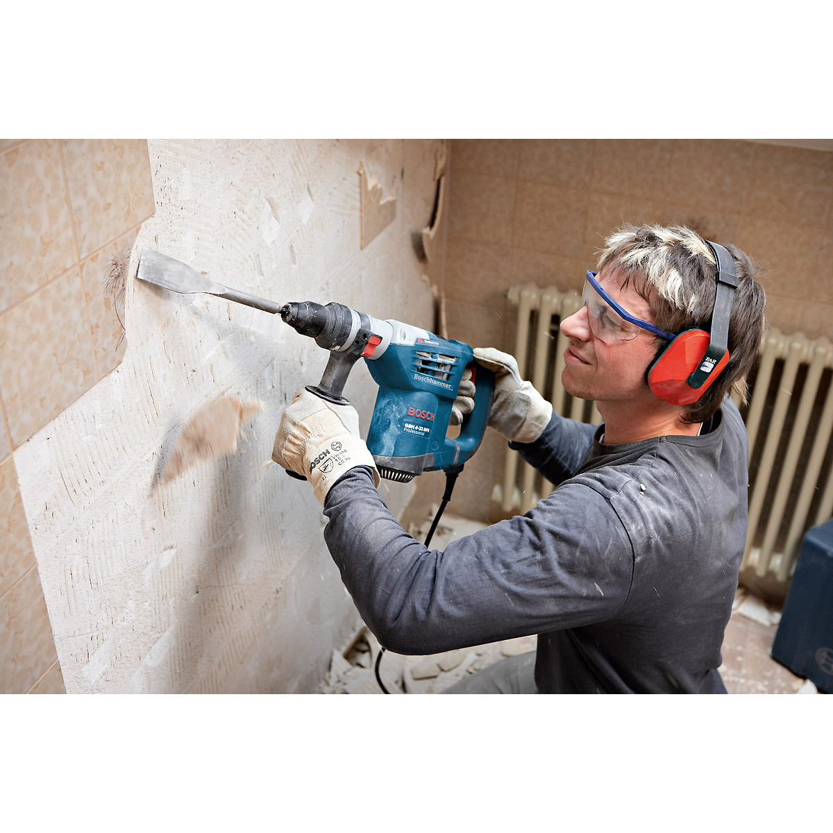 Bosch Bohrhammer mit SDS plus GBH 4-32 DFR, Handwerkkoffer, Schnellspannbohrfutter