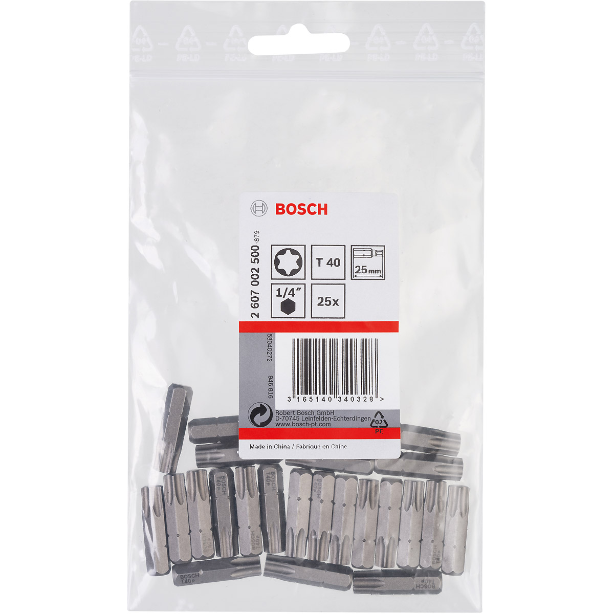 Bosch Schrauberbit Extra-Hart, Torx T40
