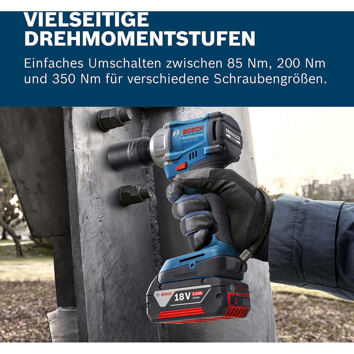 Bosch Akku-Drehschlagschrauber GDS 18V-350 in L-BOXX