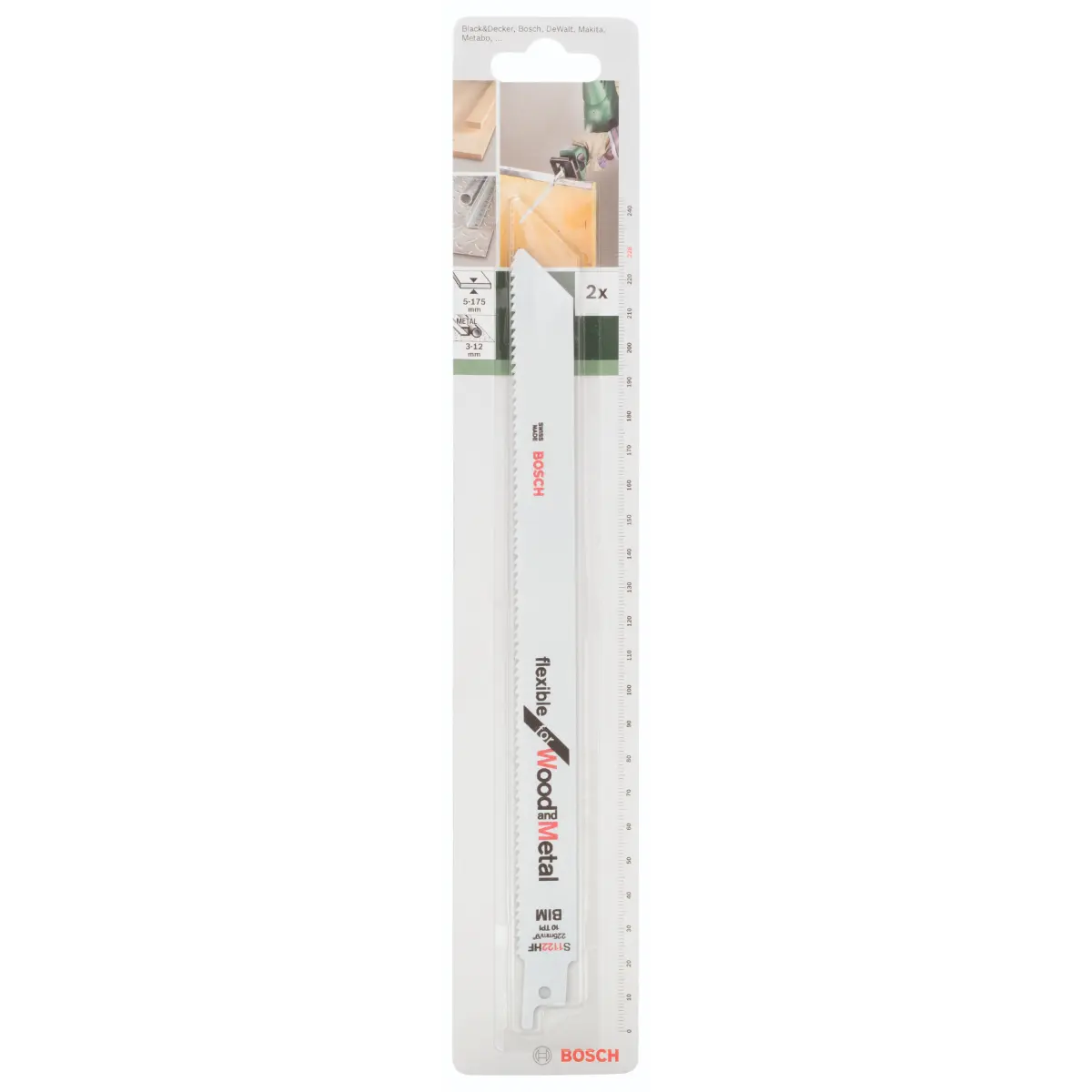 Bosch Säbelsägeblatt Bimetall, S 1122 HF Flexible for Wood and Metal