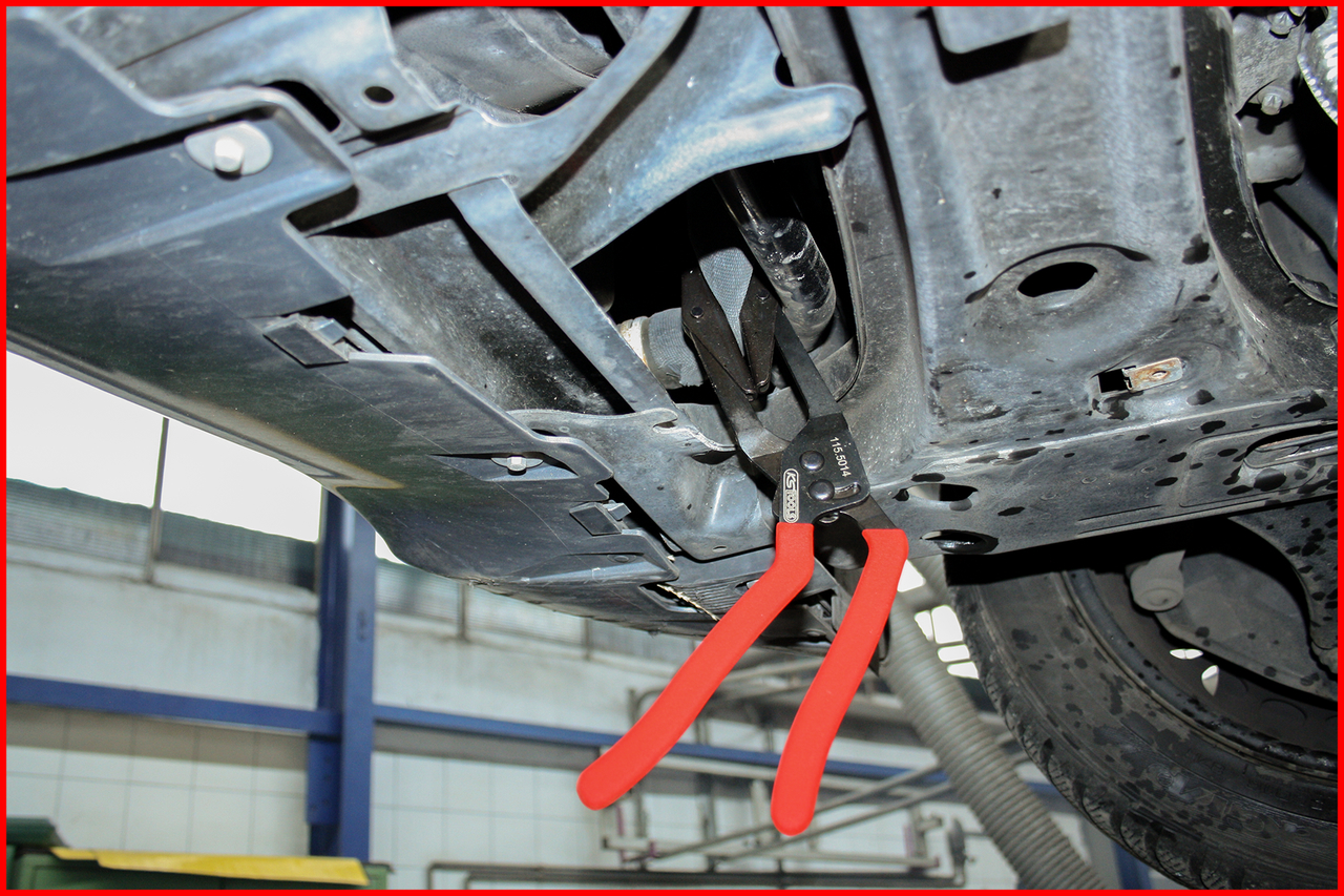 KS Tools Stufenloser Schlauch-Abklemm-Zangen-Satz, abgewinkelt, 3-tlg