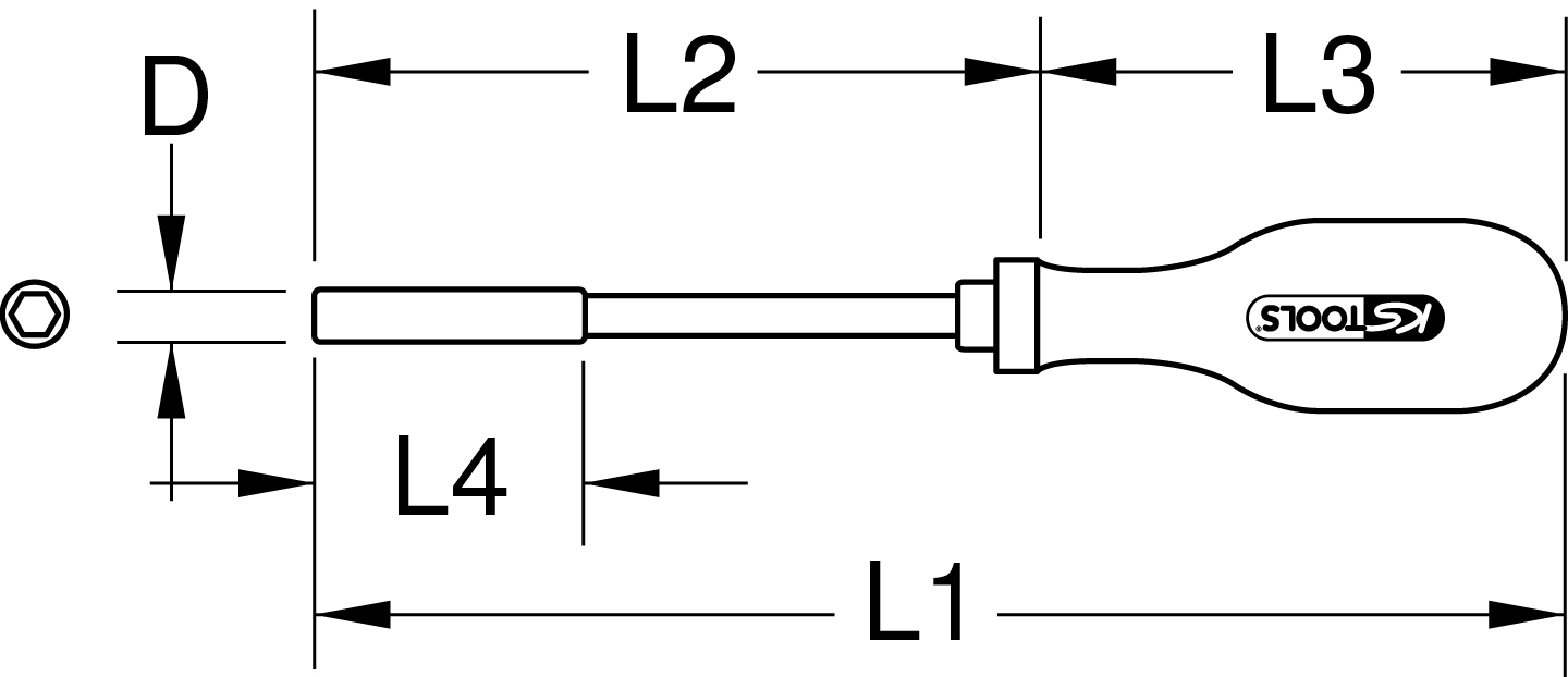 KS Tools 1/4" Bit-Schraubendreher mit Schutzisolierung und Magazin