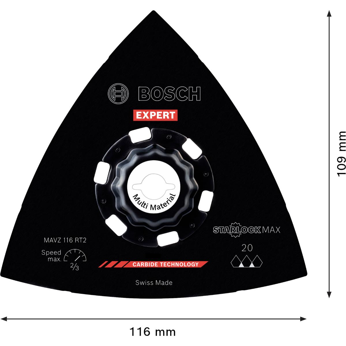 Bosch EXPERT MAVZ 116 RT2 Schleifplatte, 116 mm