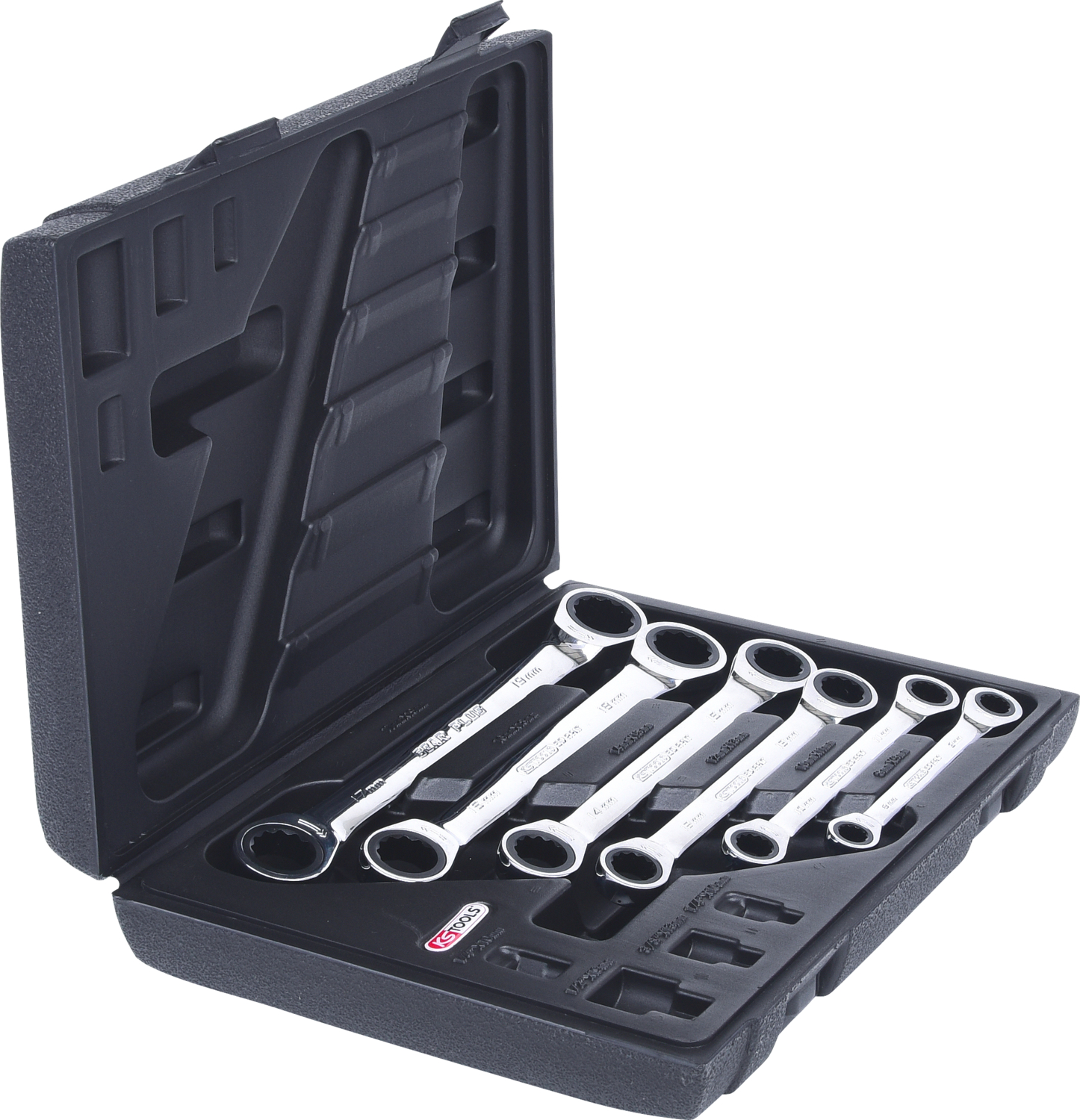 KS Tools GEARplus Doppel-Ratschenringschlüssel-Satz, 6-tlg Koffer