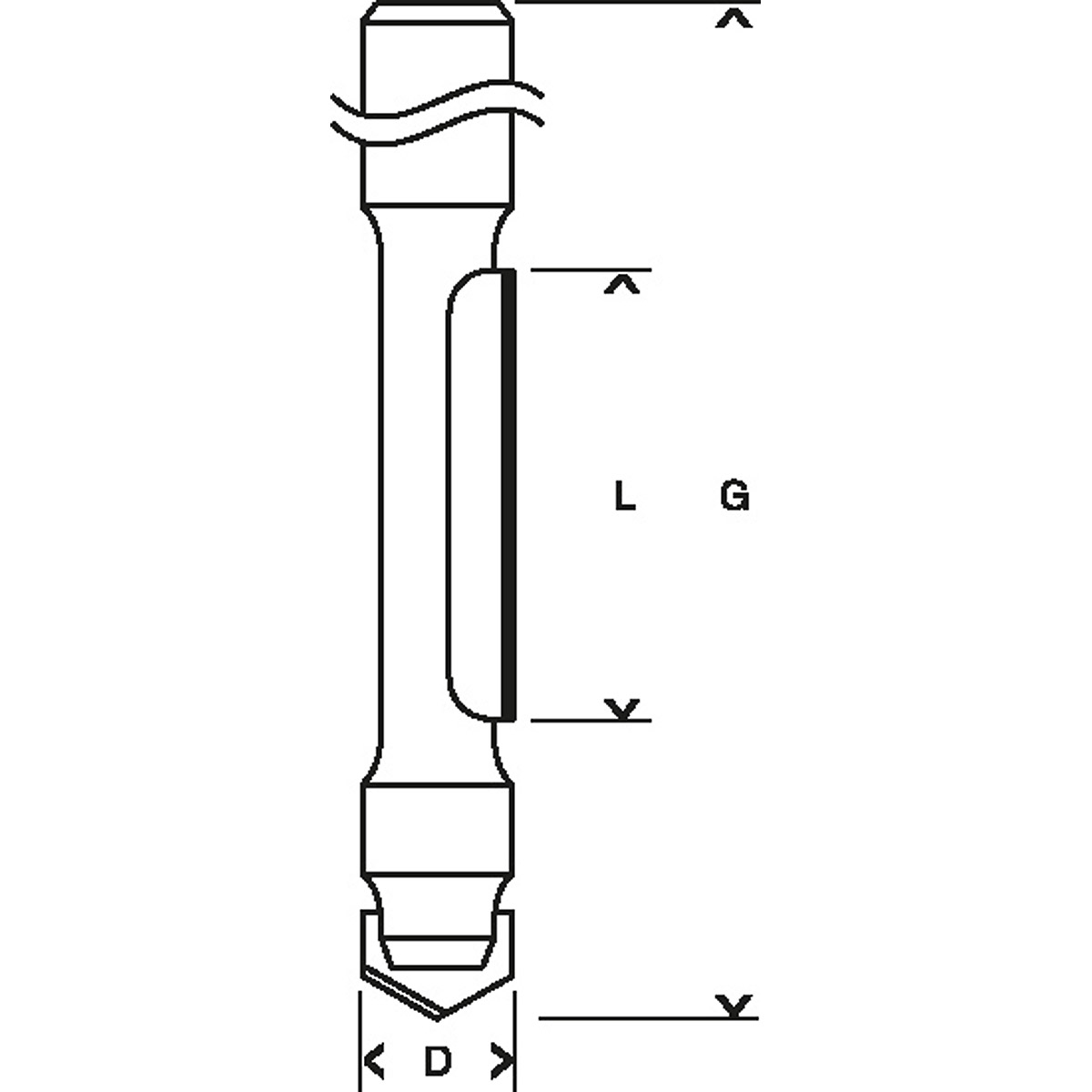 Bosch PRO Kopierfräser, 8 mm, D1 8 mm, L 18,6 mm, G 66 mm